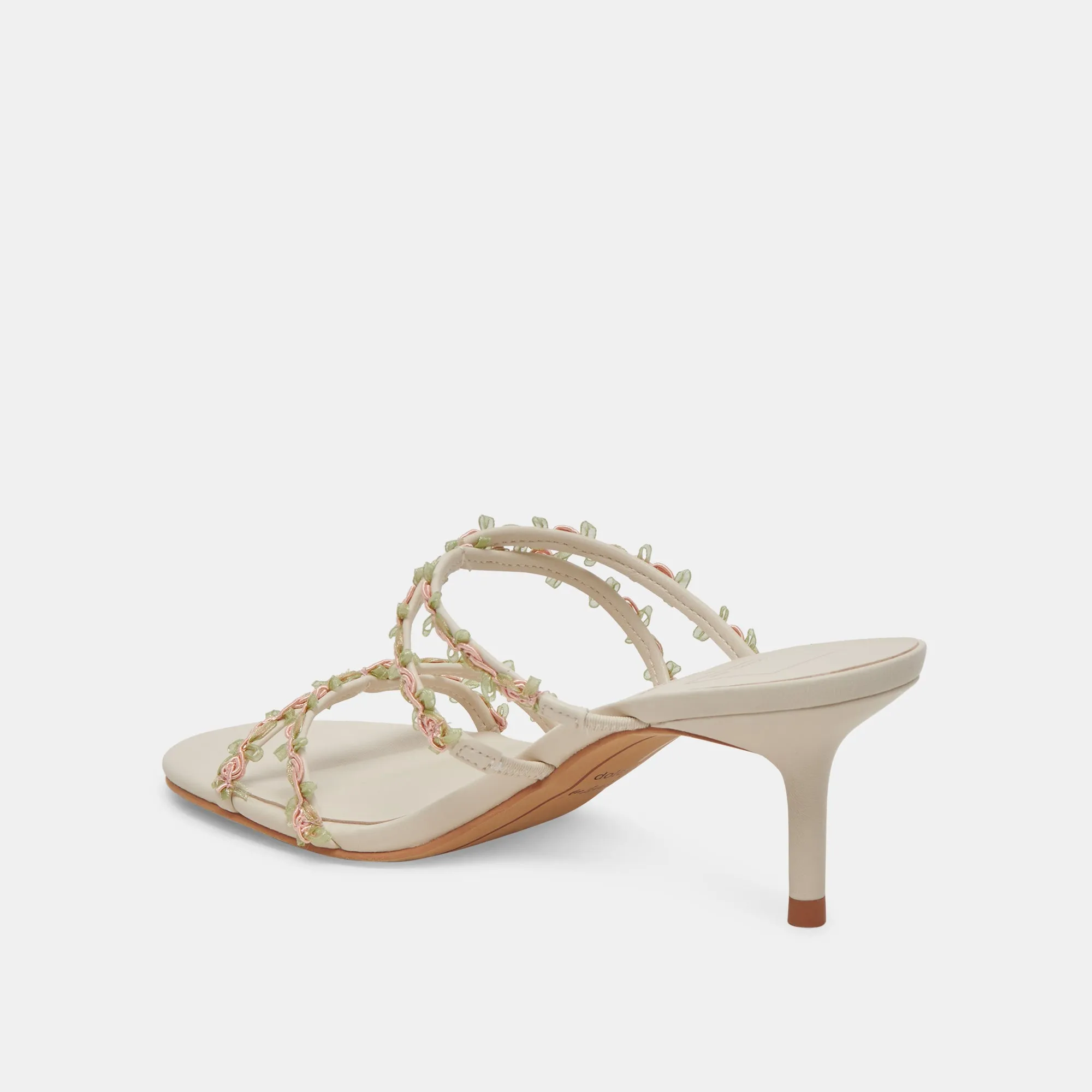 BETTI WIDE HEELS IVORY MULTI STELLA