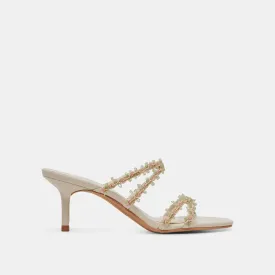 BETTI WIDE HEELS IVORY MULTI STELLA