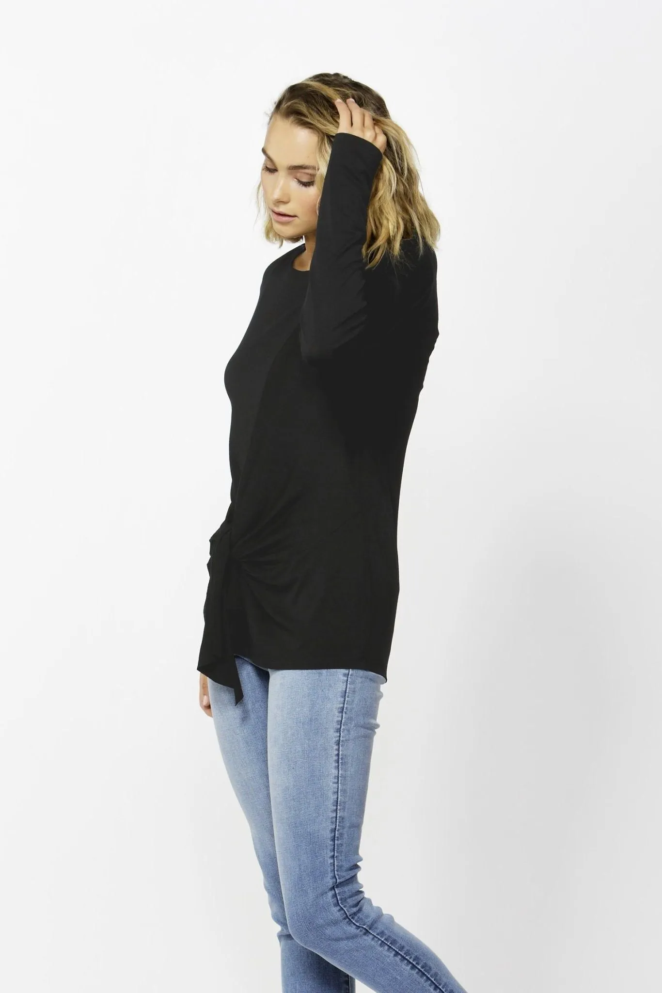 Betty Basics Monaco Knot Top in Black