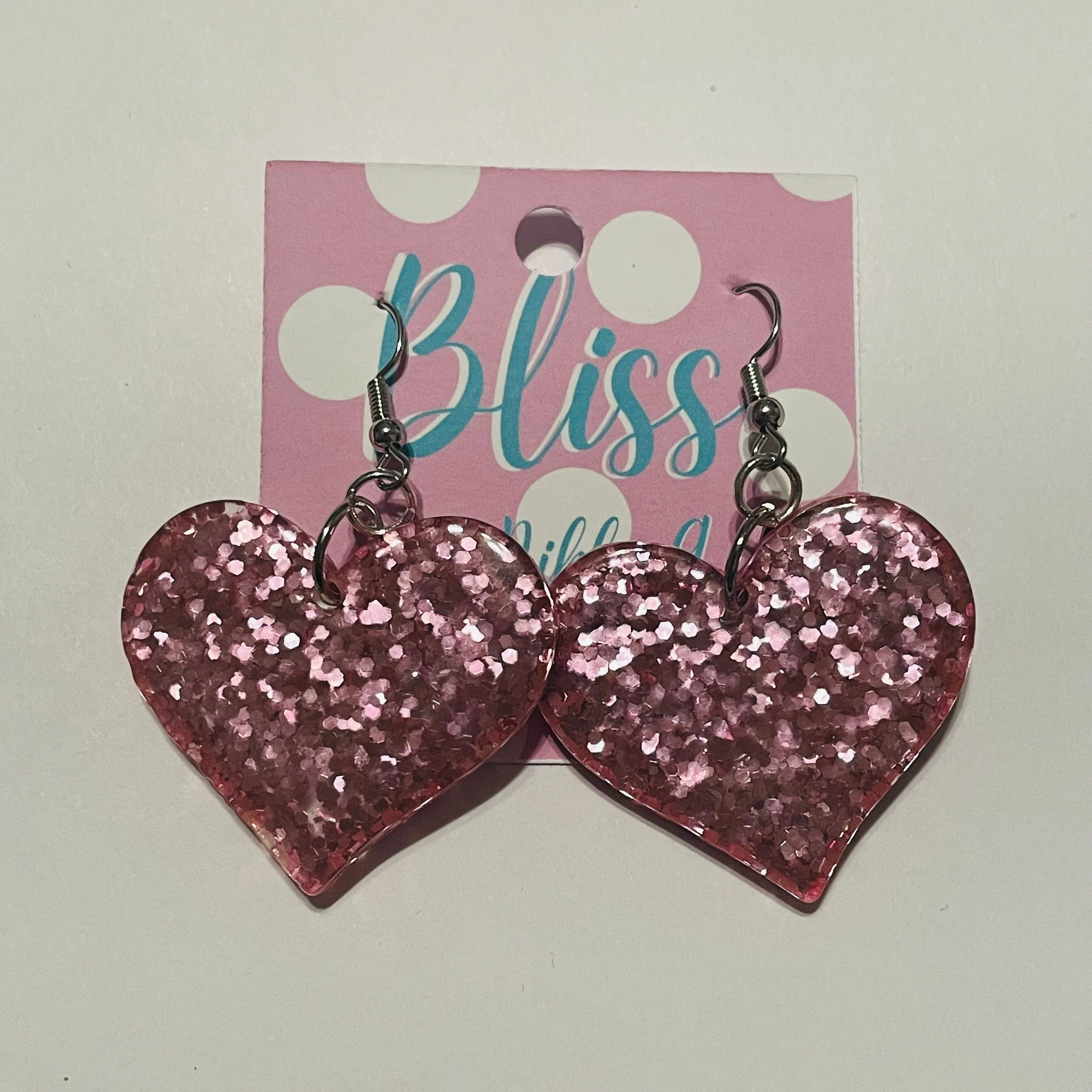 Big Chunky Glitter Heart Statement Earrings- More Styles Available!