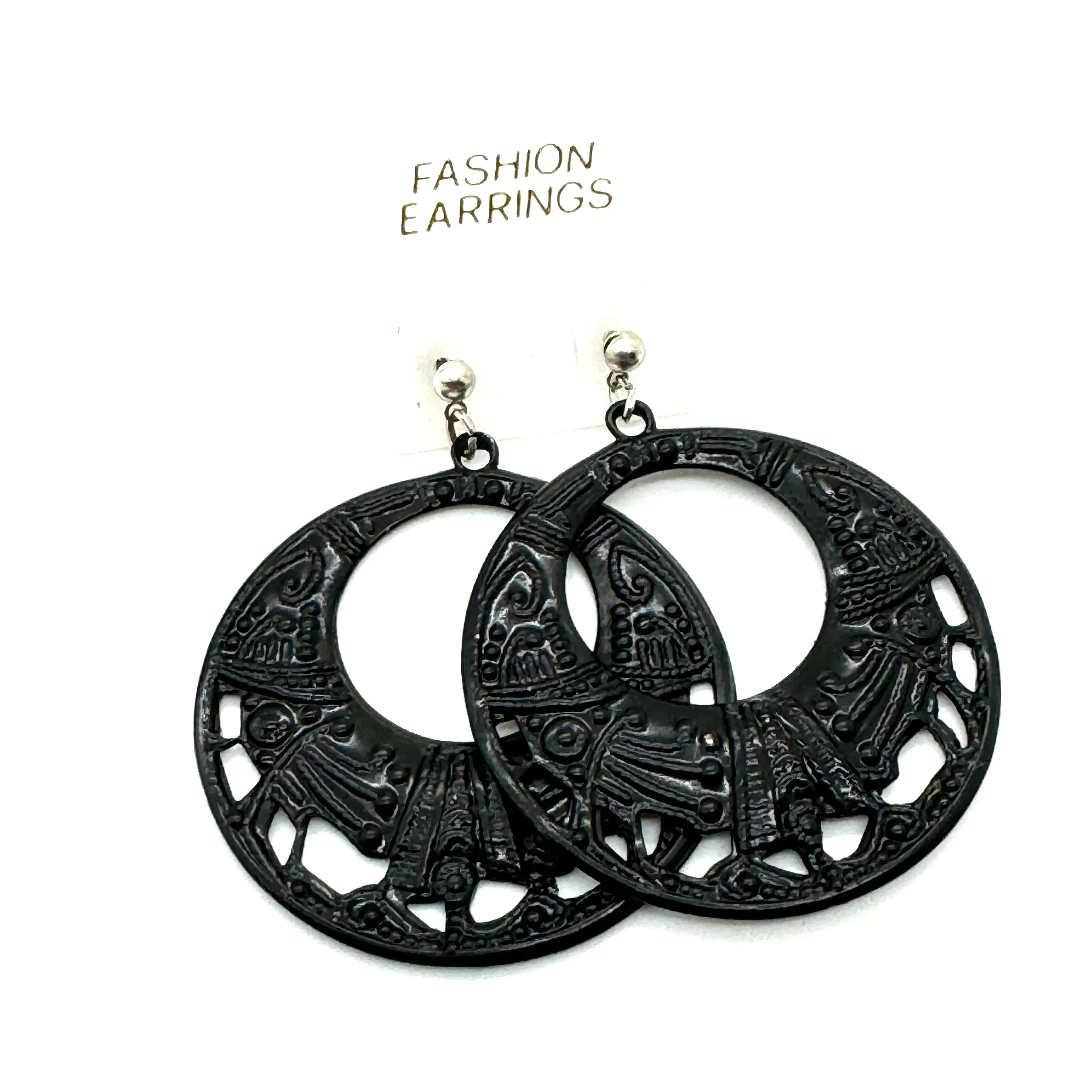 Black Filigree Earrings - Kooky Deadstock Earrings *Final Sale