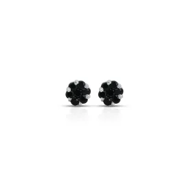 Black Gemstone Sterling Silver Earrings