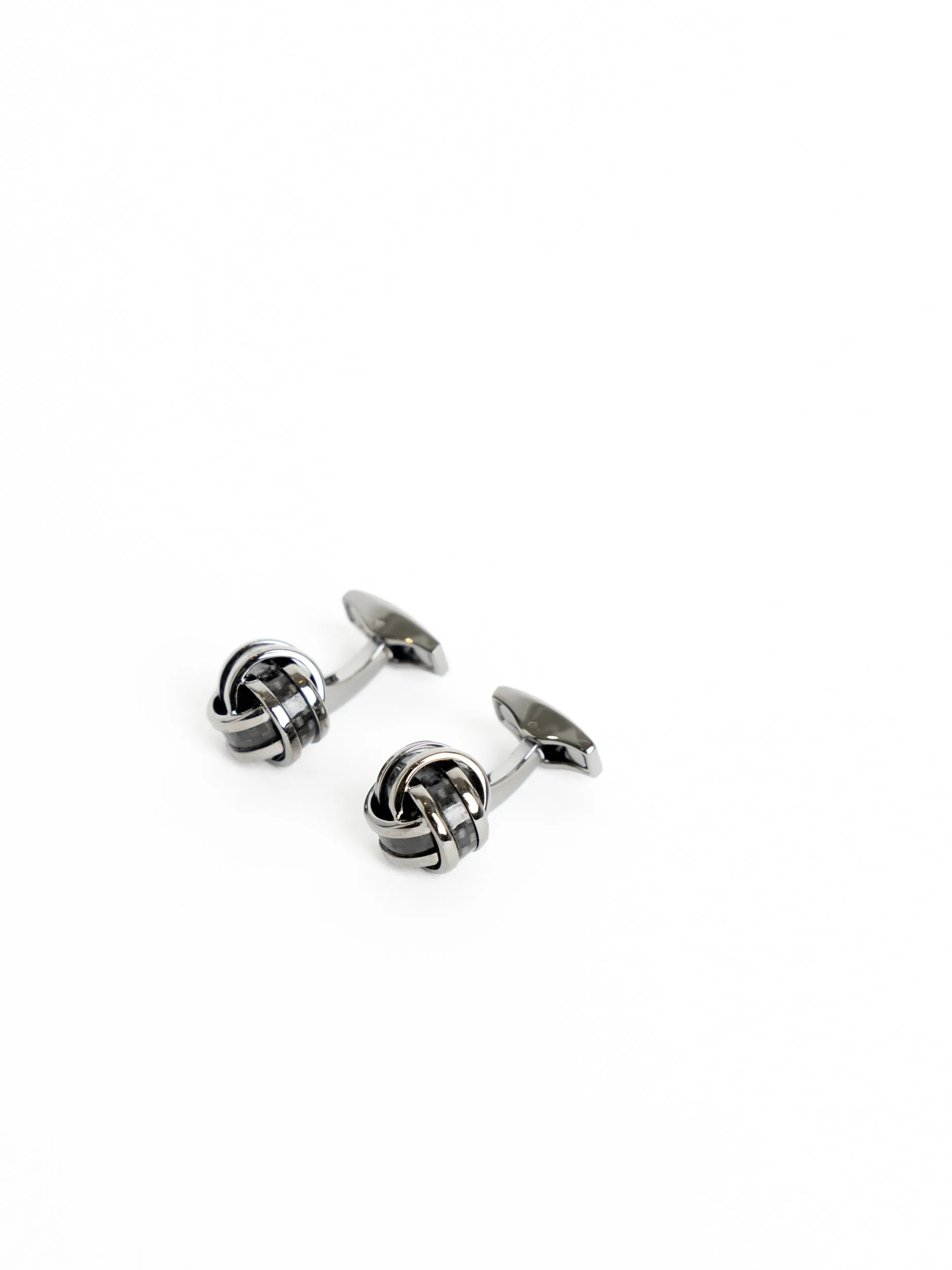 Black Knot Carbon Fibre Cufflinks