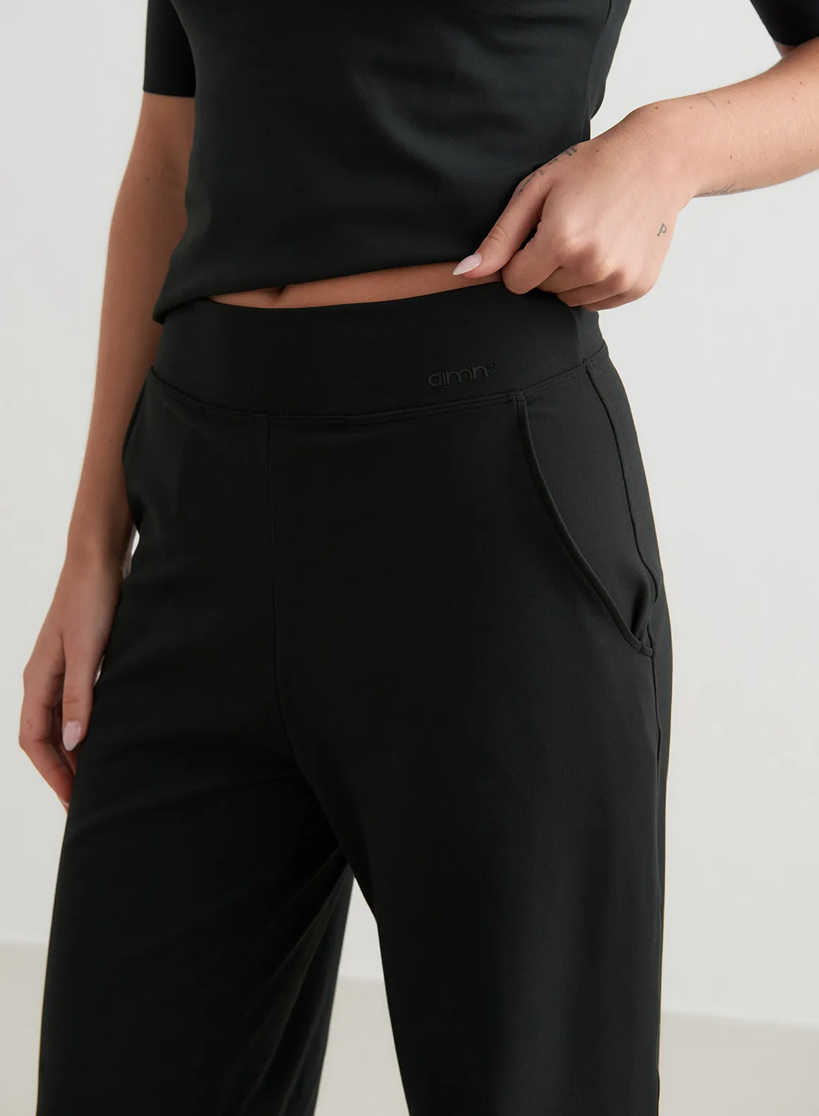 Black Sense Wide Pants