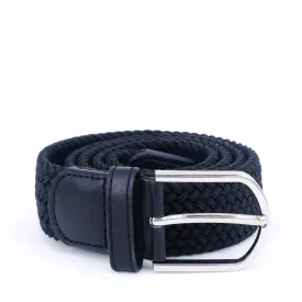 Braided Belt | Black | Black leather | Steel