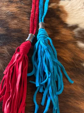 Braided Leather Tassel Necklace