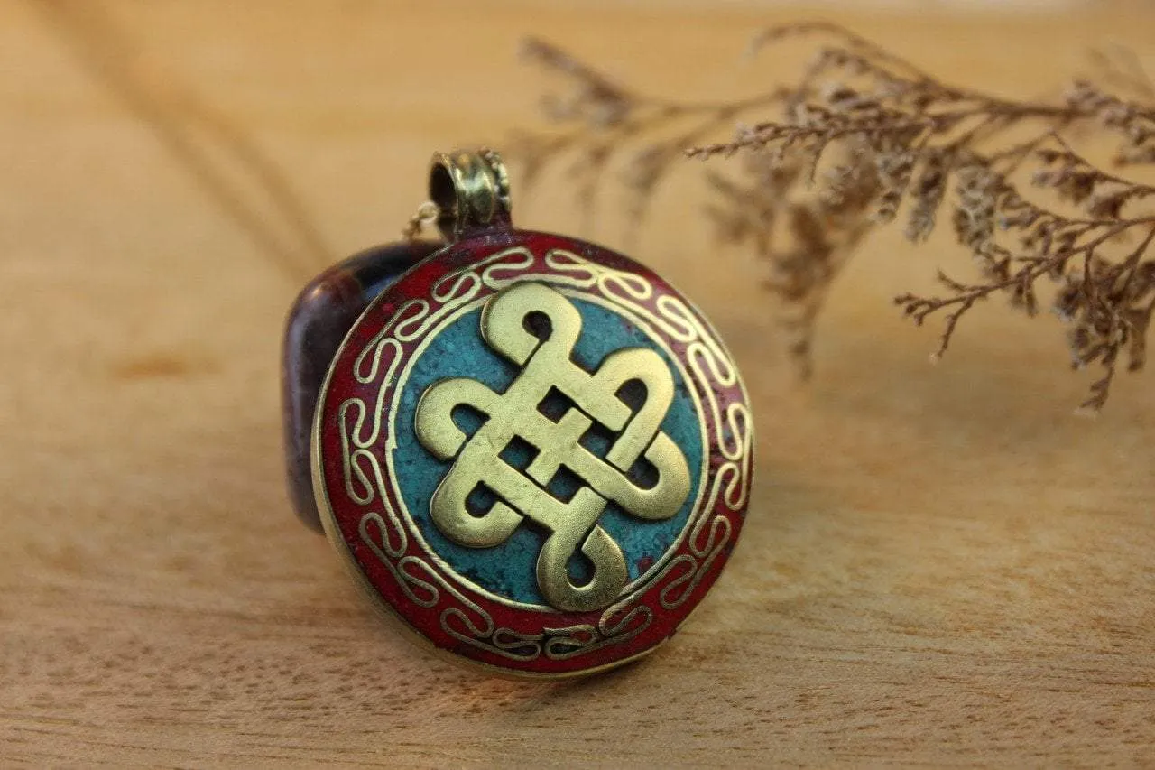 Brass Endless Knot Pendant