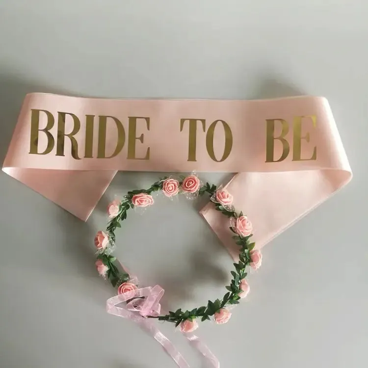 Bride to Be Sash & Flower Crown