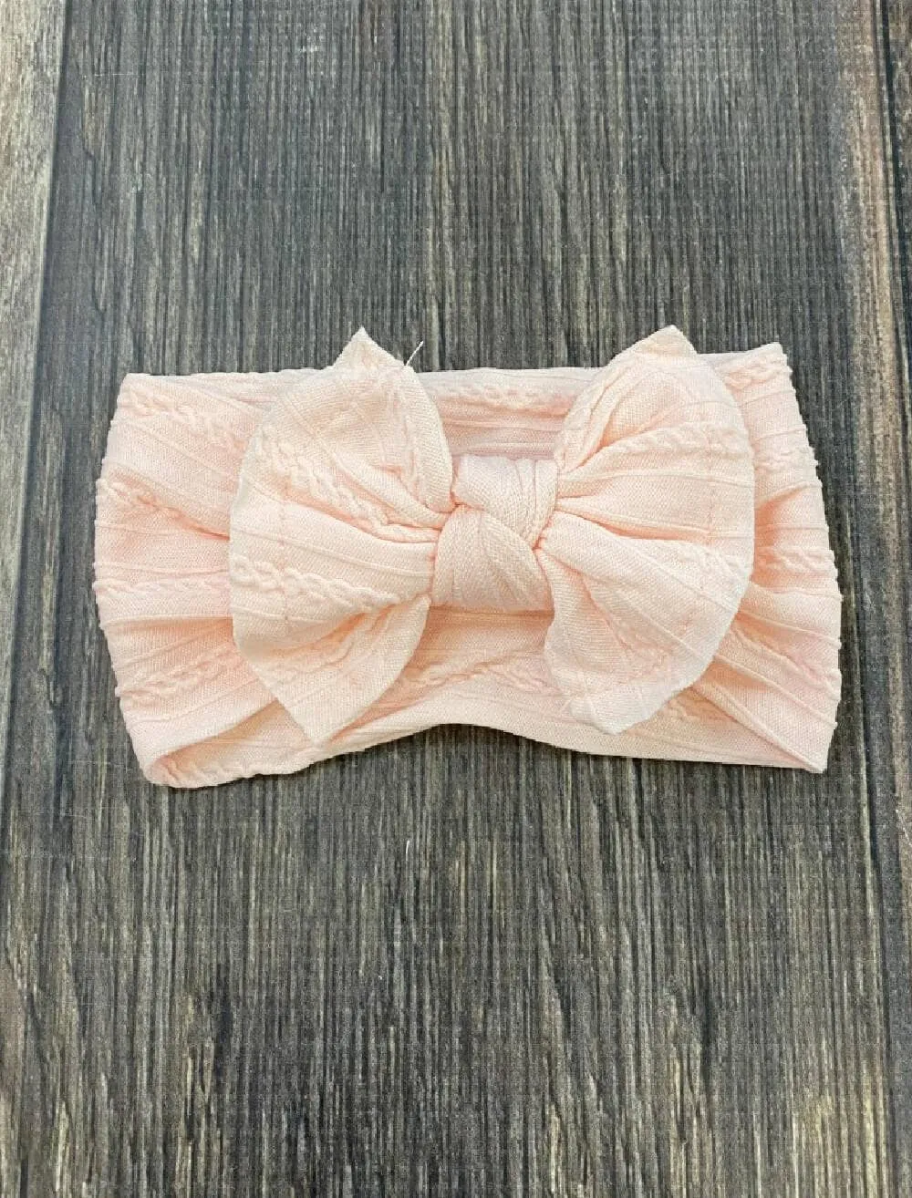 Cable Knit Bow Headband: Oatmeal