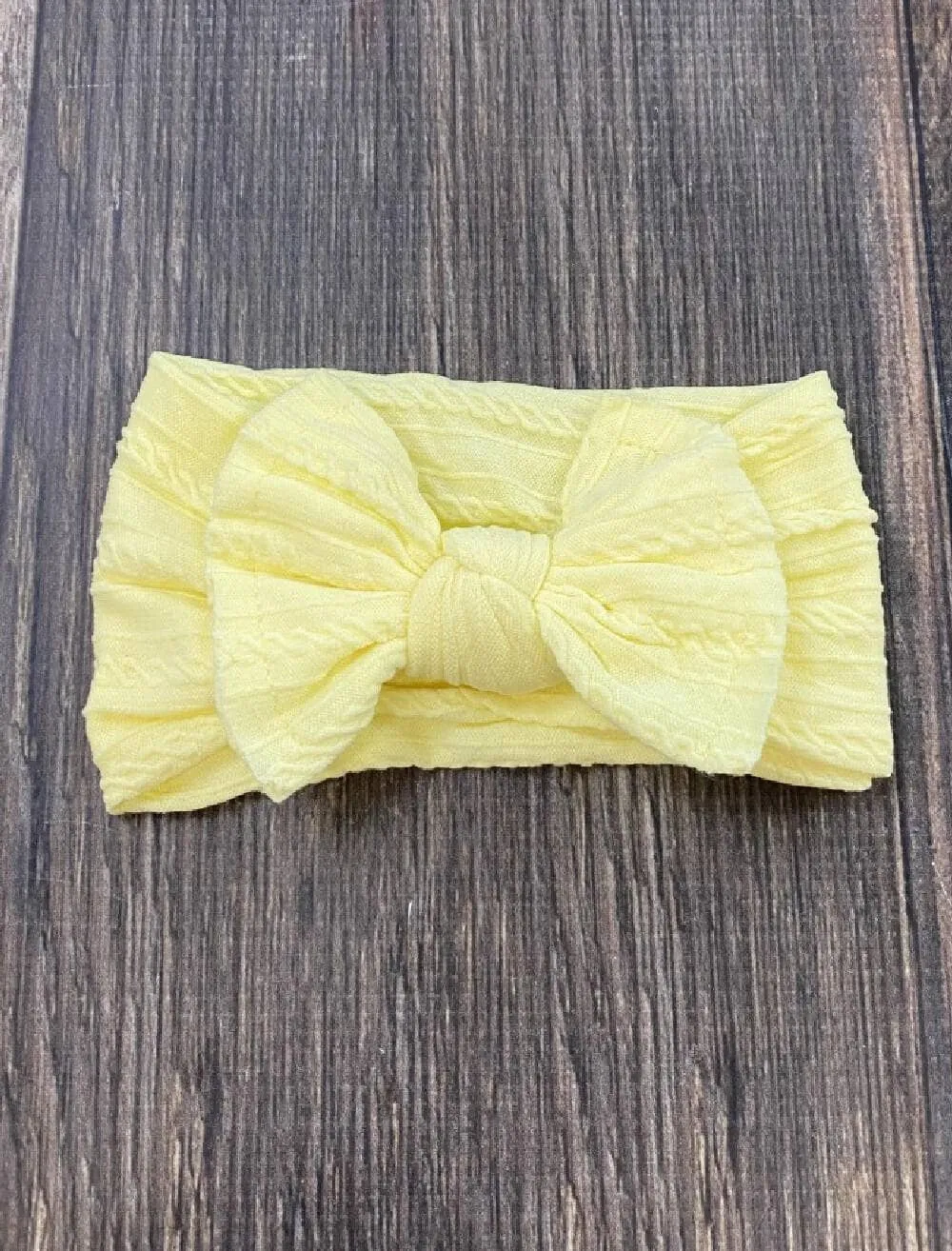 Cable Knit Bow Headband: Oatmeal