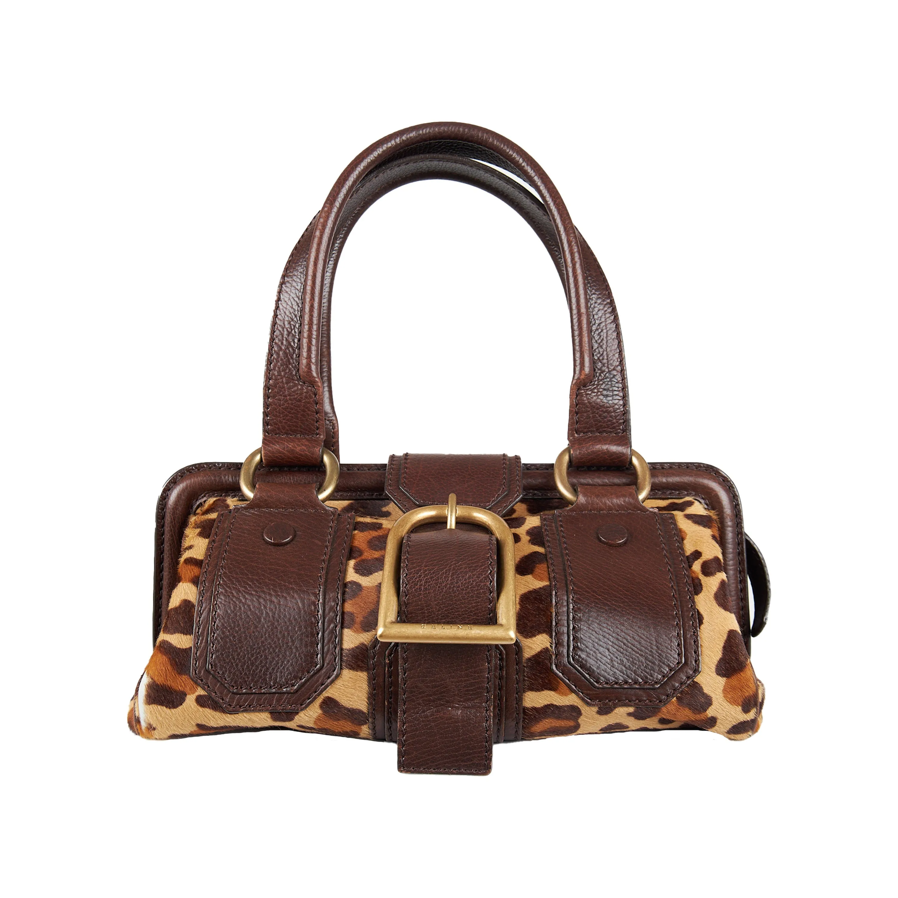 Celine Leopard Print Ella Satchel Bag - '00s