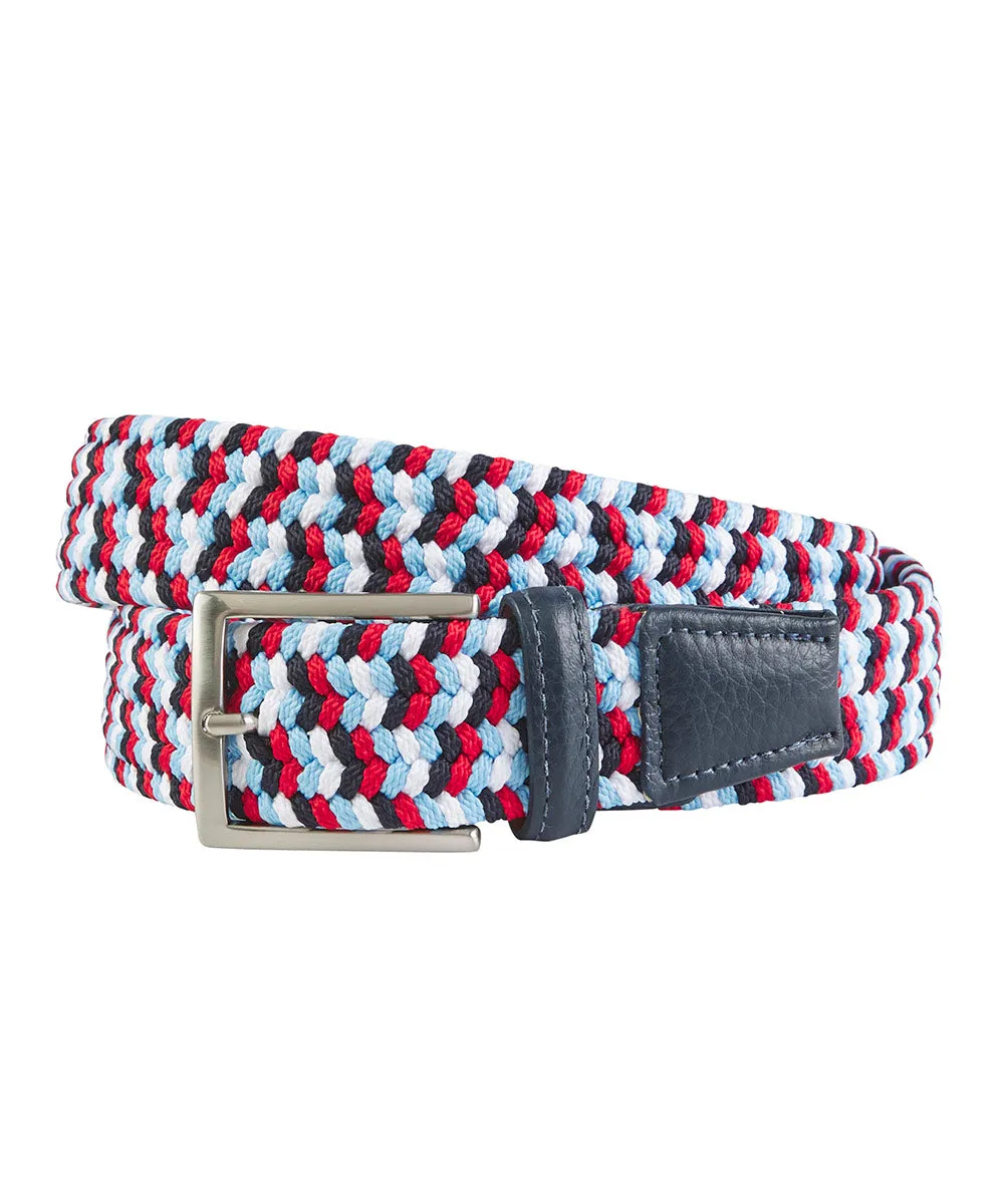 Chevron Braided Stretch Cloth Belt