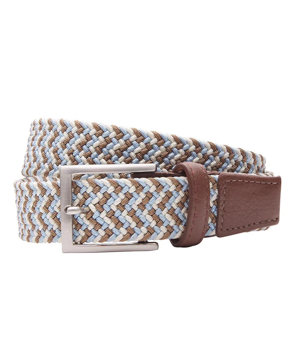 Chevron Braided Stretch Cloth Belt