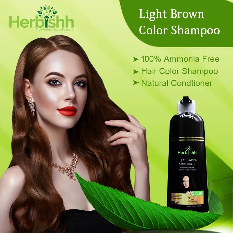 (Choose Brown or Black Shades) 2 pcs Color Shampoo   Free 1 pc  Argan Hair Mask