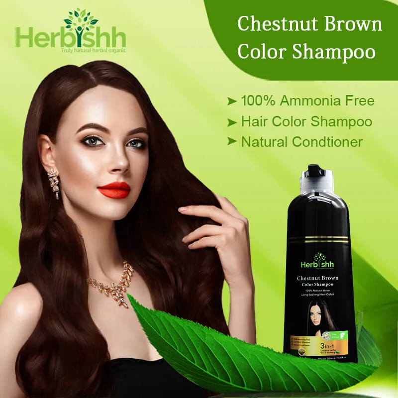 (Choose Brown or Black Shades) 2 pcs Color Shampoo   Free 1 pc  Argan Hair Mask