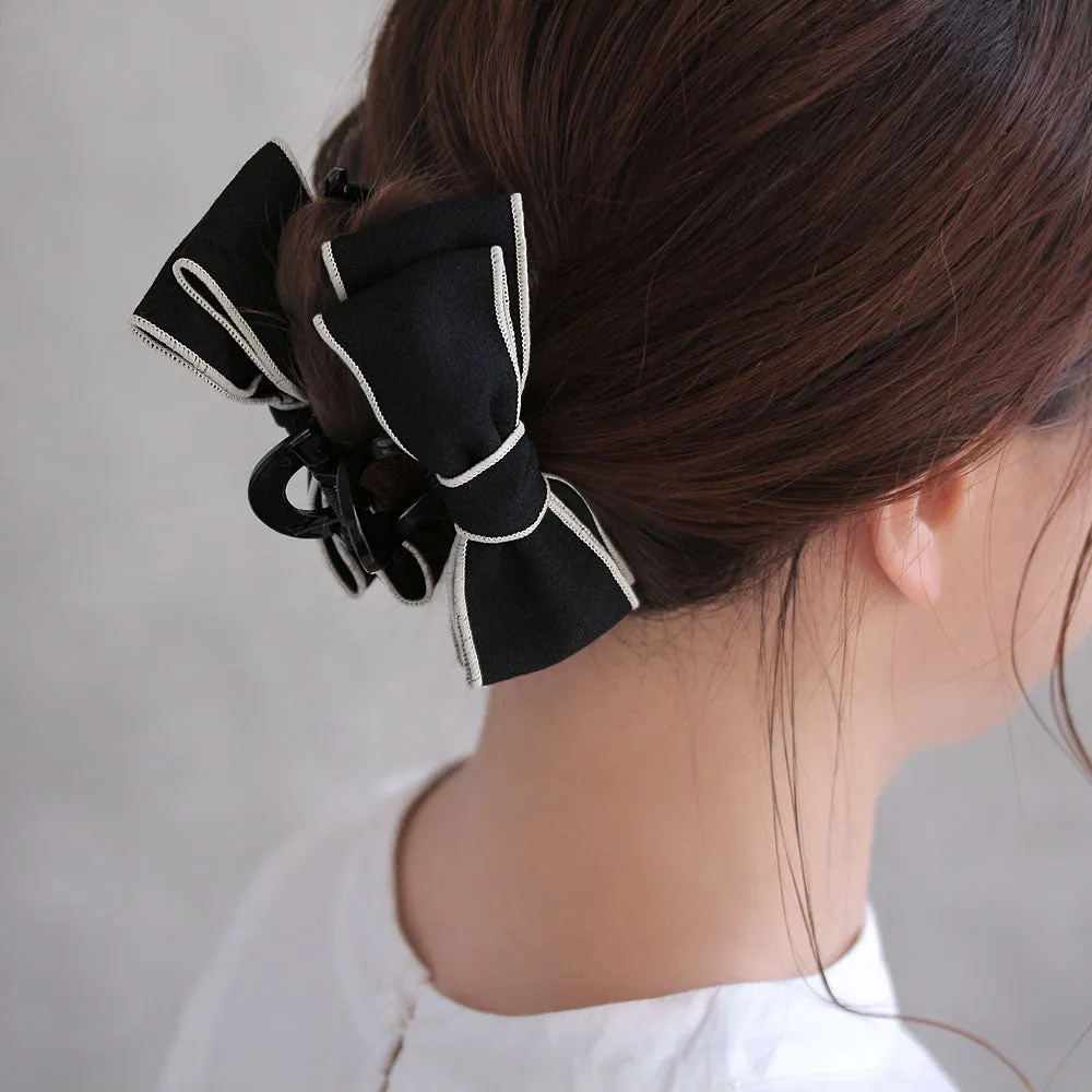 Chunky Double Bow Hair Clip