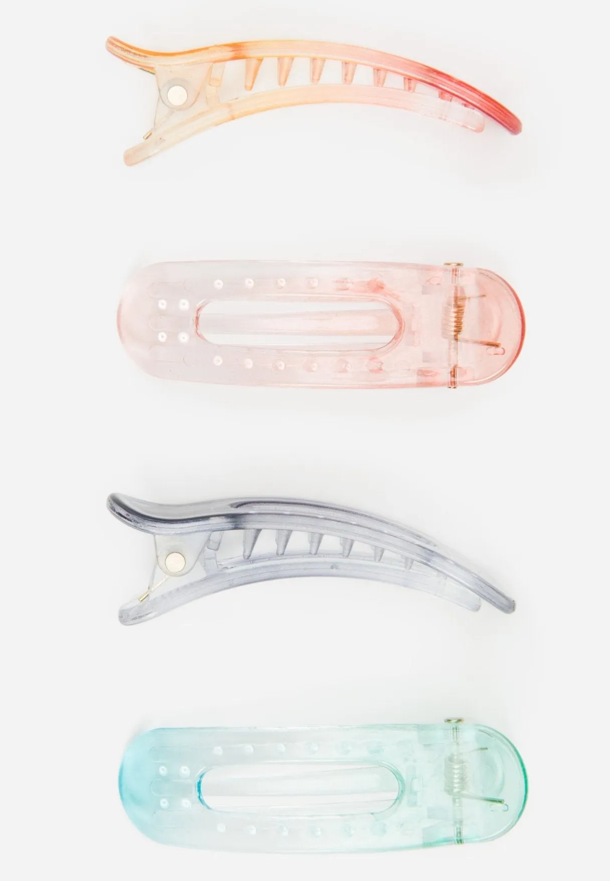 Clear Hair Clip Set