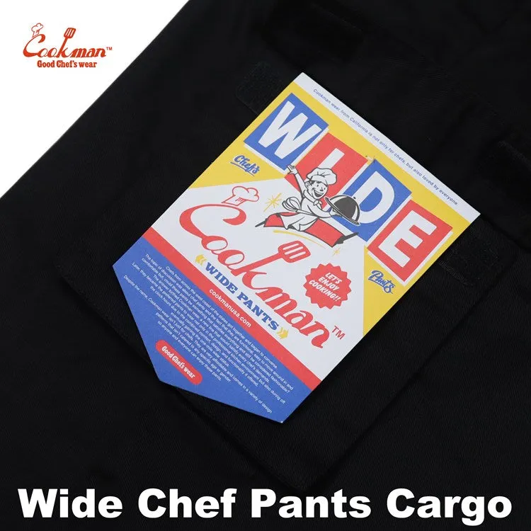 Cookman Wide Chef Pants Cargo - Black