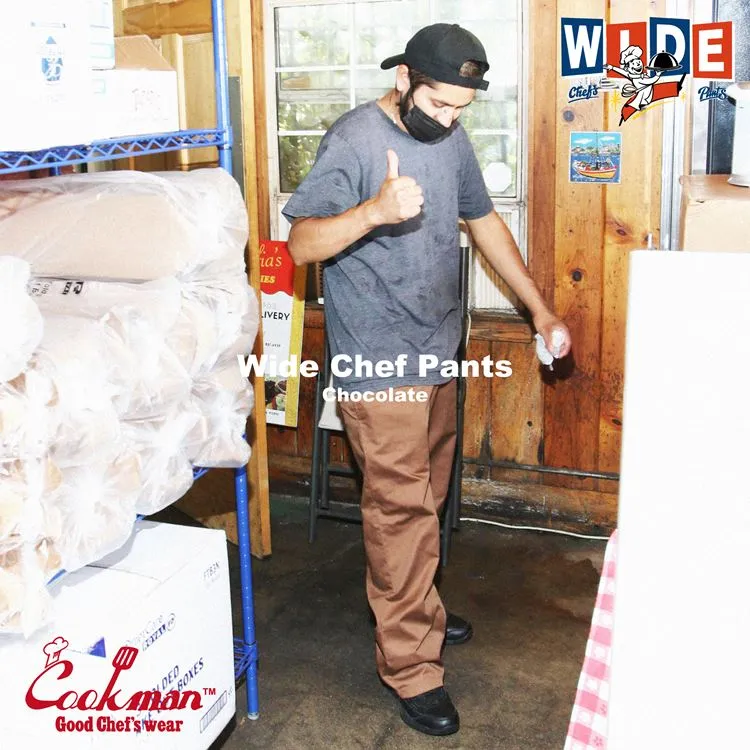 Cookman Wide Chef Pants - Chocolate