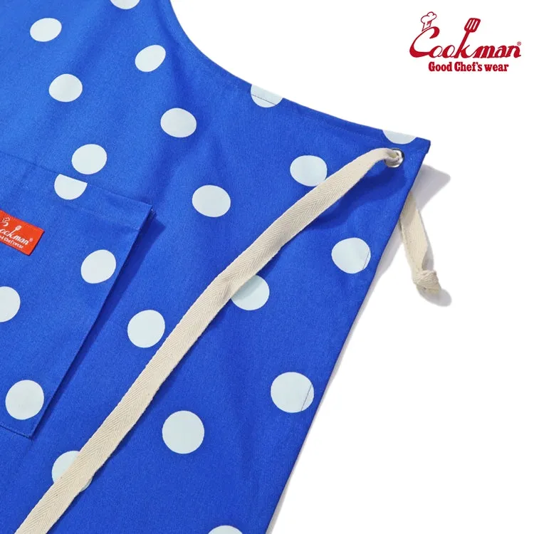 Cookman Wide Pocket Apron - Dots : Blue