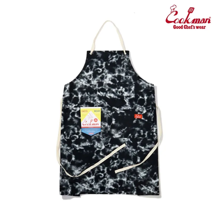 Cookman Wide Pocket Apron - Marble : Black