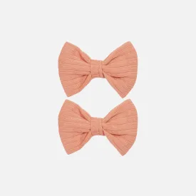 Cozy Mini Bows - Peach Parfait