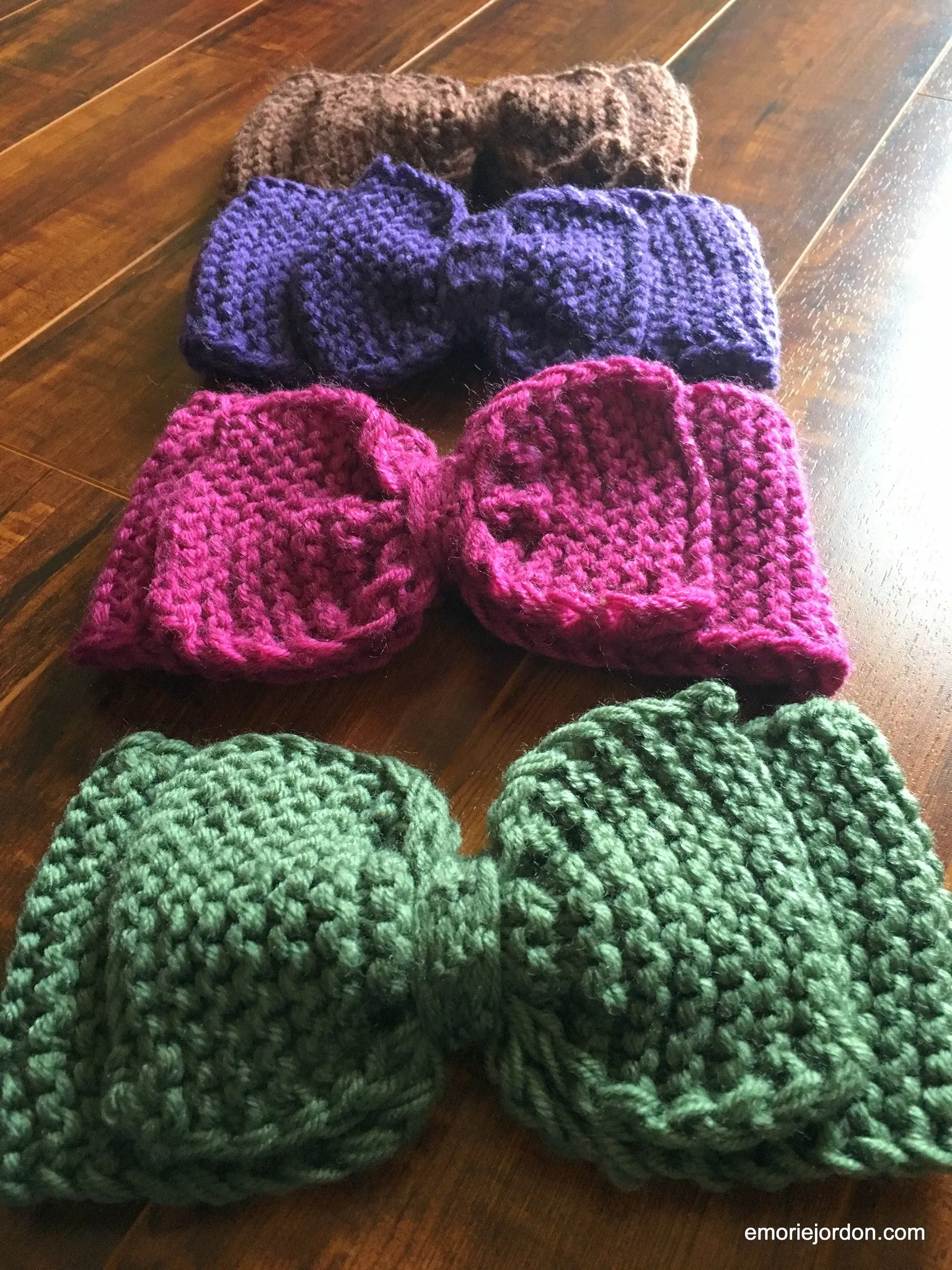 Crochet Bow Ear Warmers