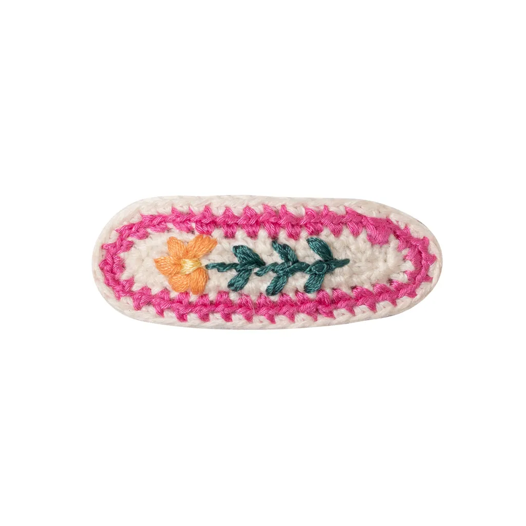 Crochet Embroidered Hair Clip -1pc