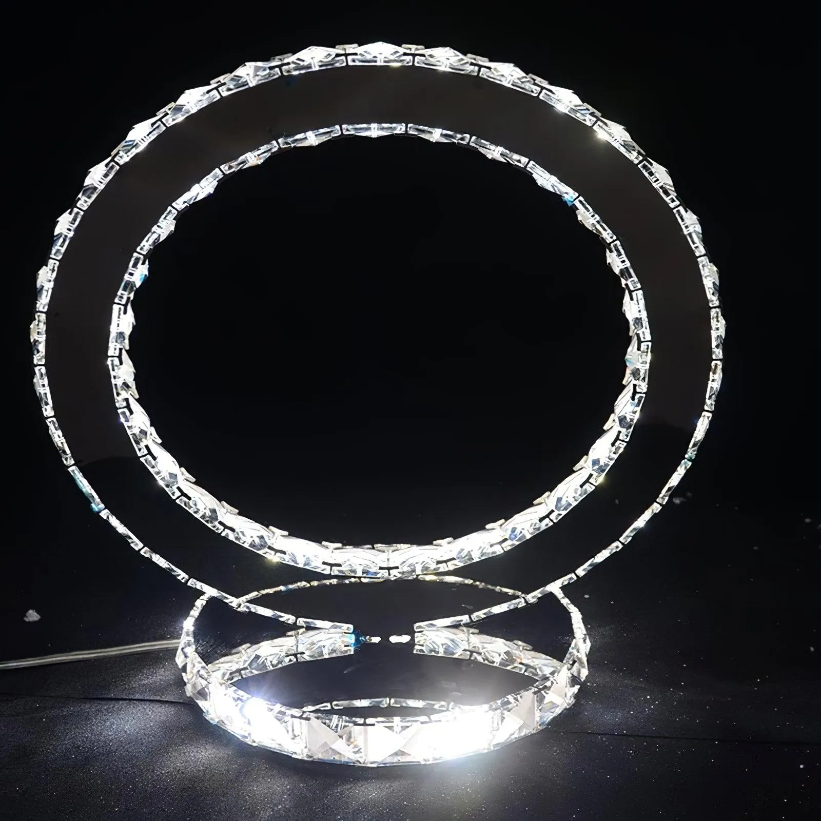 Crystal Rings Table Lamp