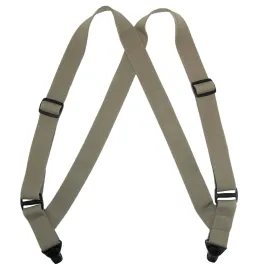 CTM® Men's Elastic Side Plastic Clip TSA Compliant Airport Suspenders