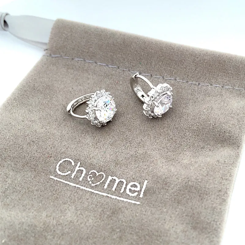 Cubic Zirconia Hoop Earrings