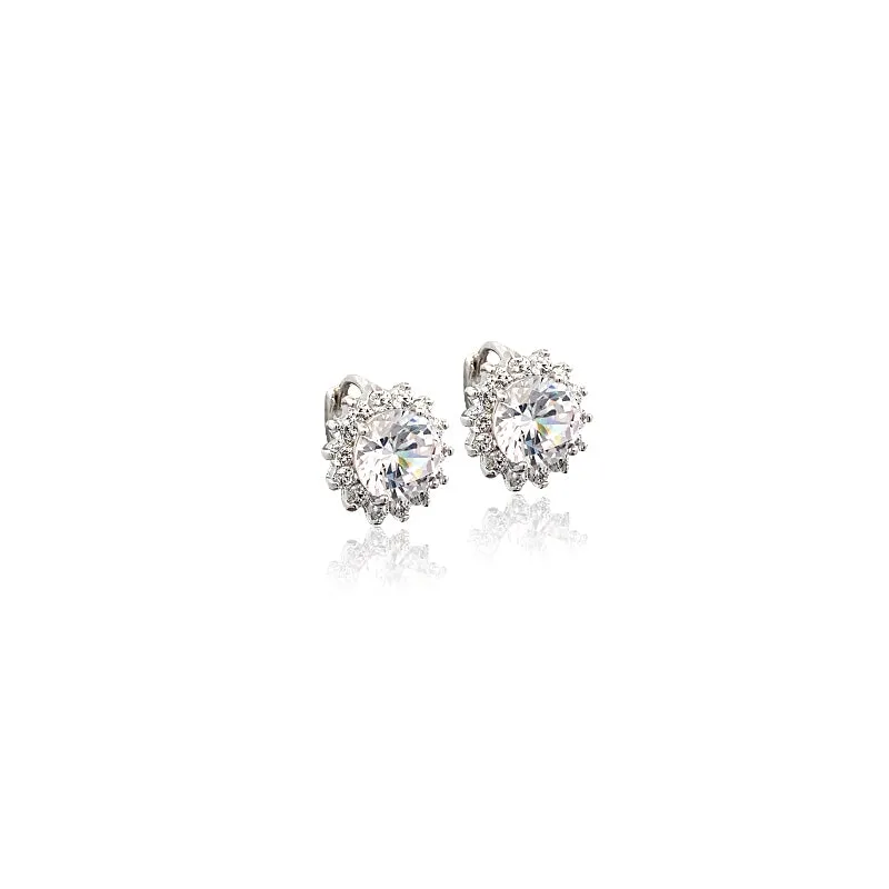 Cubic Zirconia Hoop Earrings