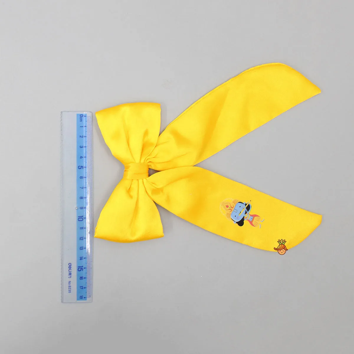 Cute Krishna Printed Yellow Bowie Hair Clip