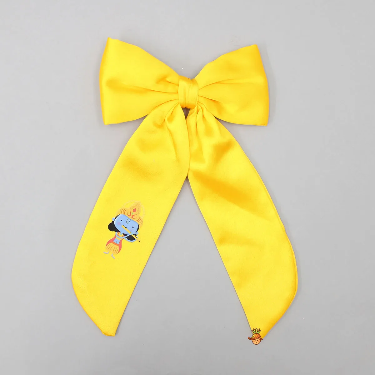 Cute Krishna Printed Yellow Bowie Hair Clip