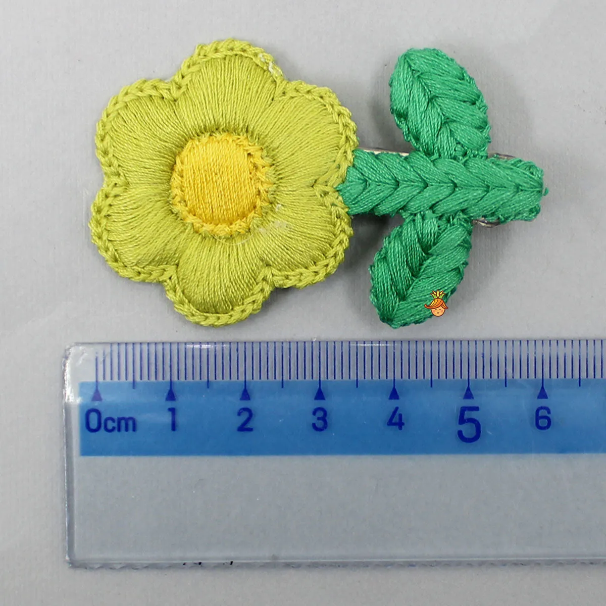 Cute Thread Embroidered Flower Hair Clips