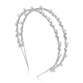 CZ and Pearl Vine Headband