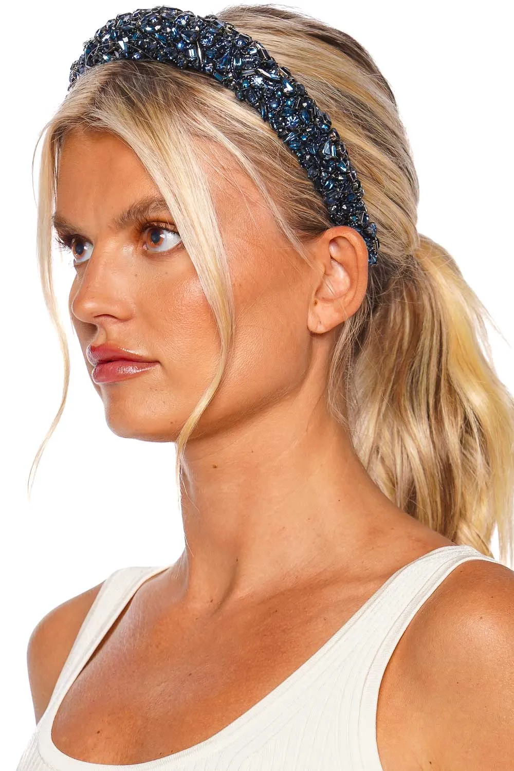 Czarina Sapphire Crystal Embellished Headband