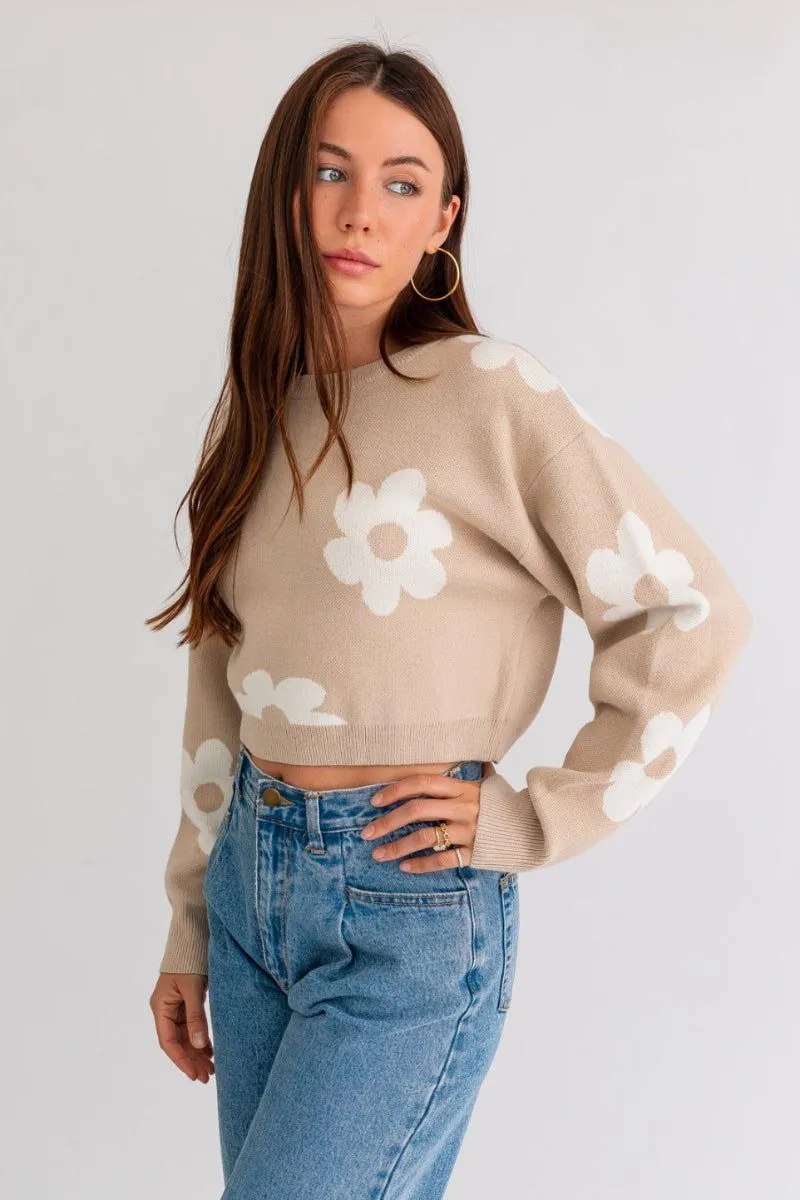 Daisy Cropped Sweatshirt