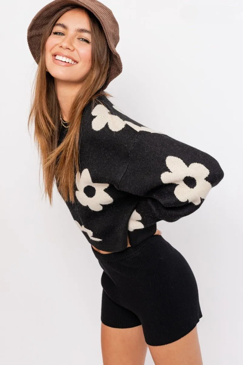 Daisy Cropped Sweatshirt