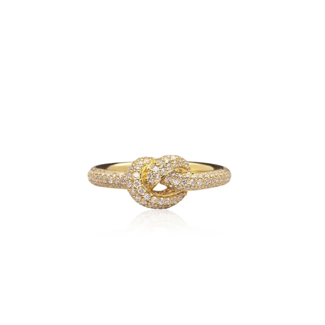 Diamond Knot Ring Small