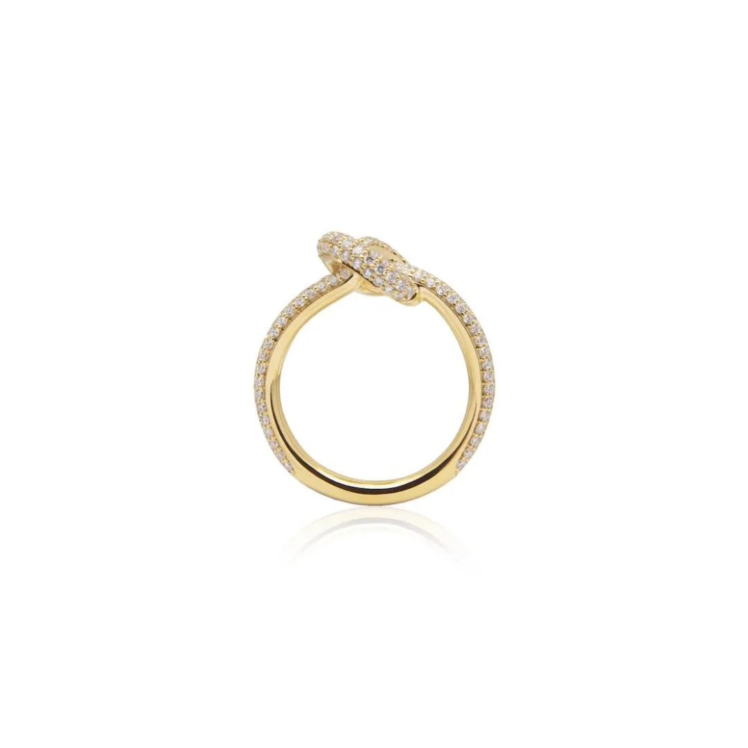 Diamond Knot Ring Small