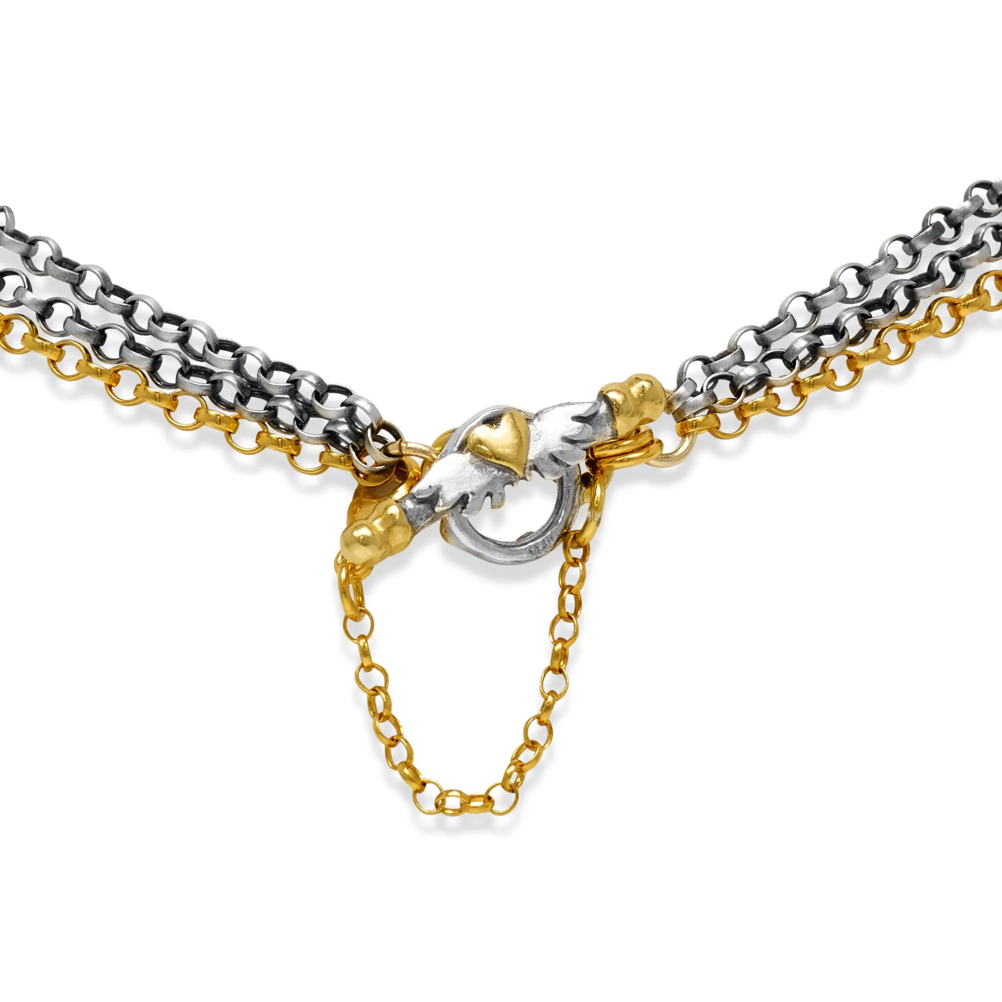 Diamond Set Mini Algerian Loveknot Necklace