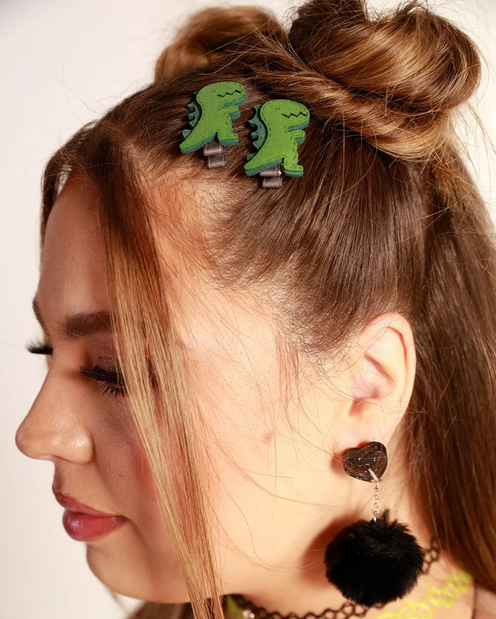 Dino BB Pair Hair Clips