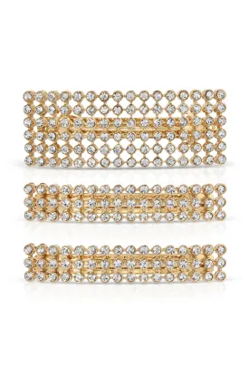 Disco Doll Crystal Barrette Set