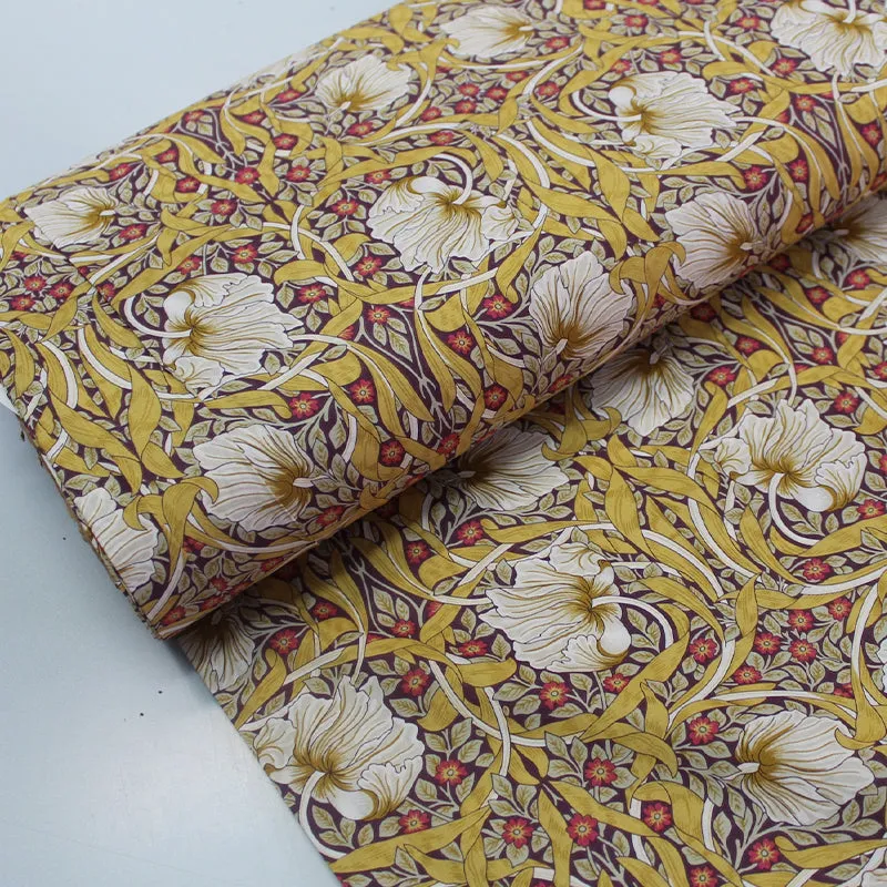 Dressmaking Floral Cotton Lawn - Mustard Yellow - Rosemary