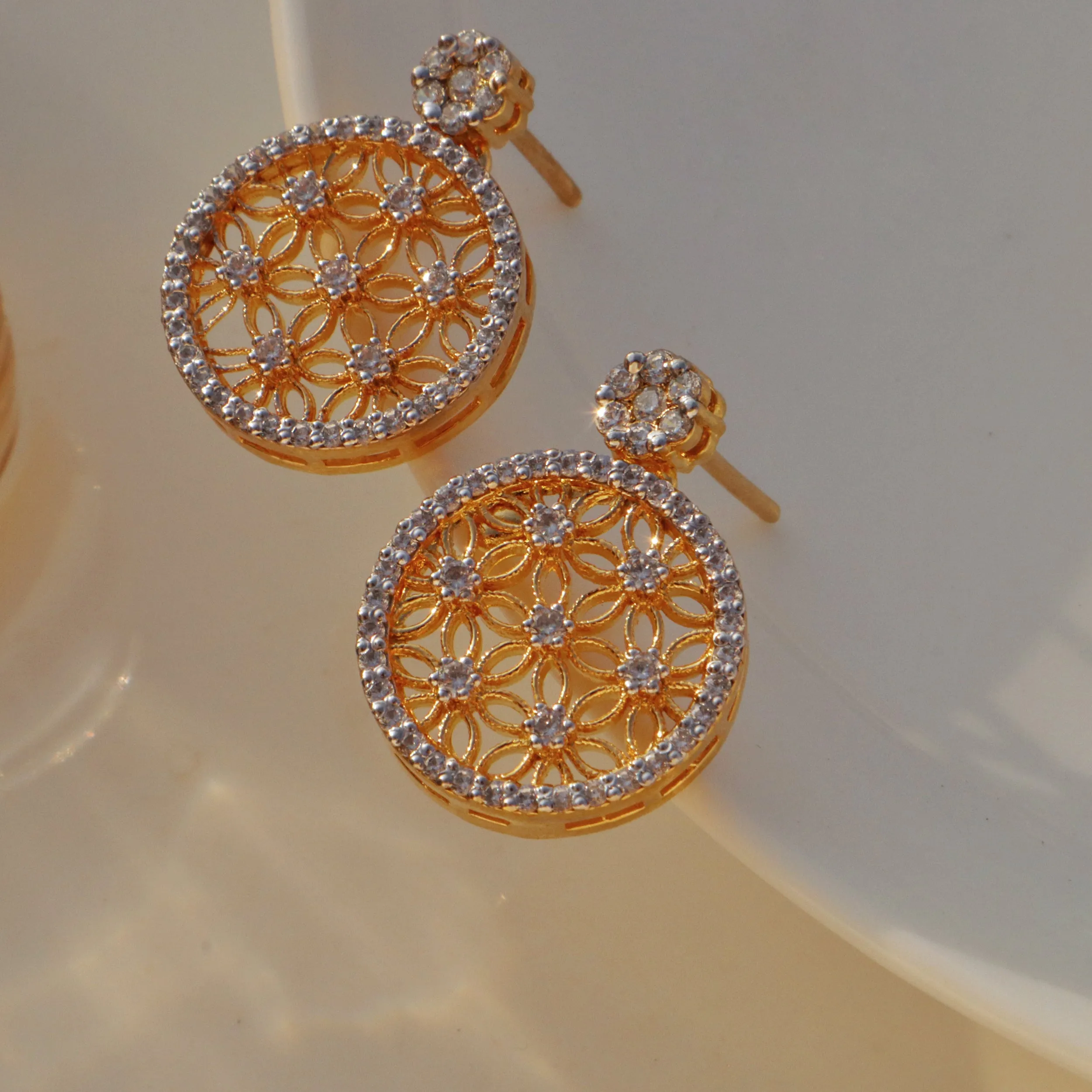 Earrings in Cubic Zircons