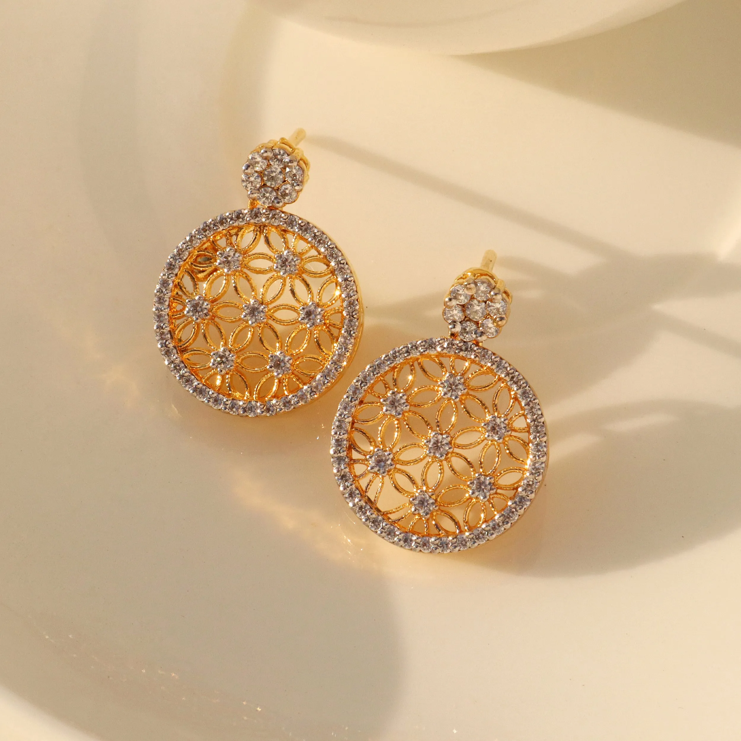 Earrings in Cubic Zircons