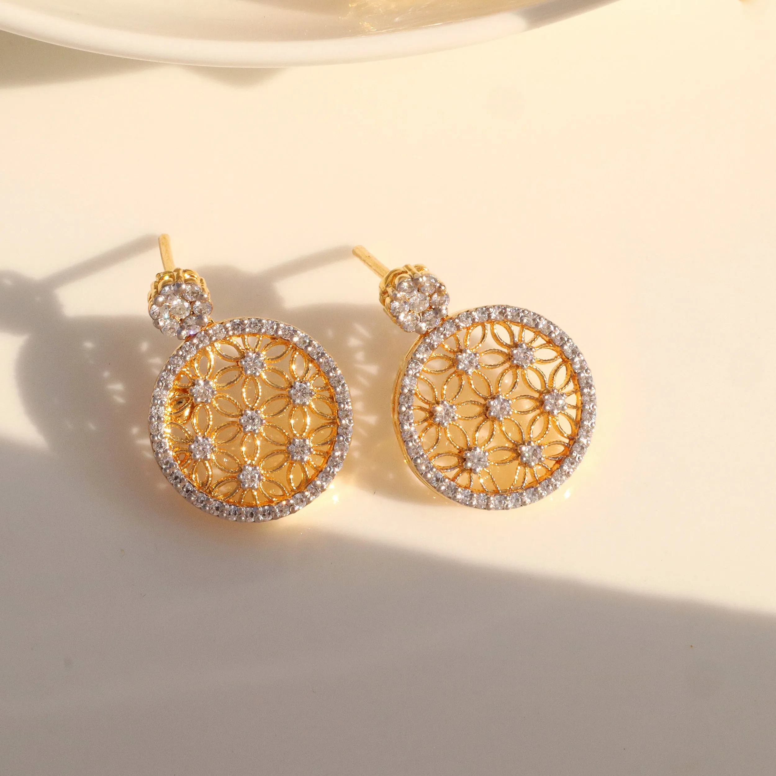 Earrings in Cubic Zircons