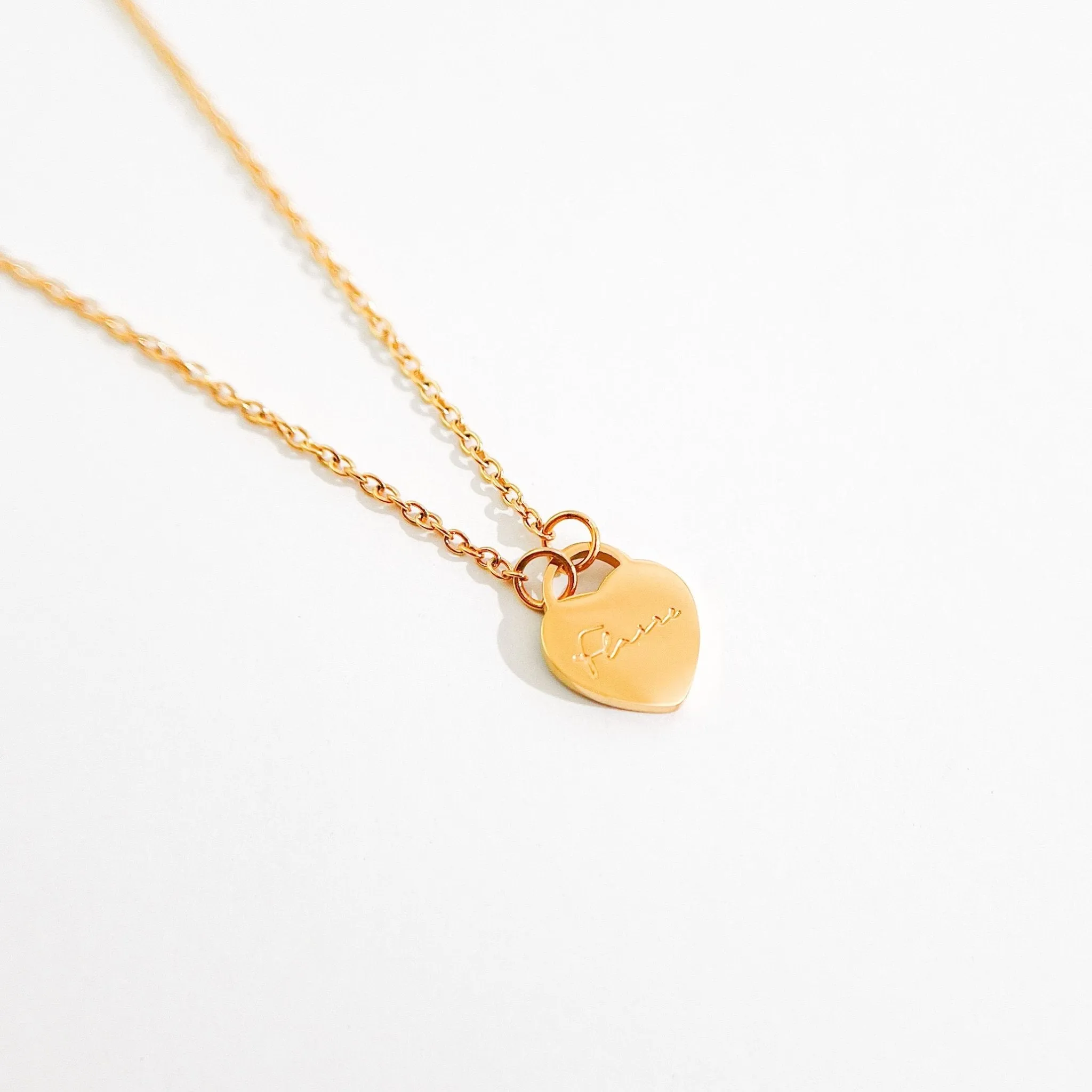 Enamel Heart Necklaces in Gold (Not A Set)