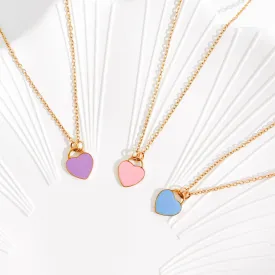 Enamel Heart Necklaces in Gold (Not A Set)